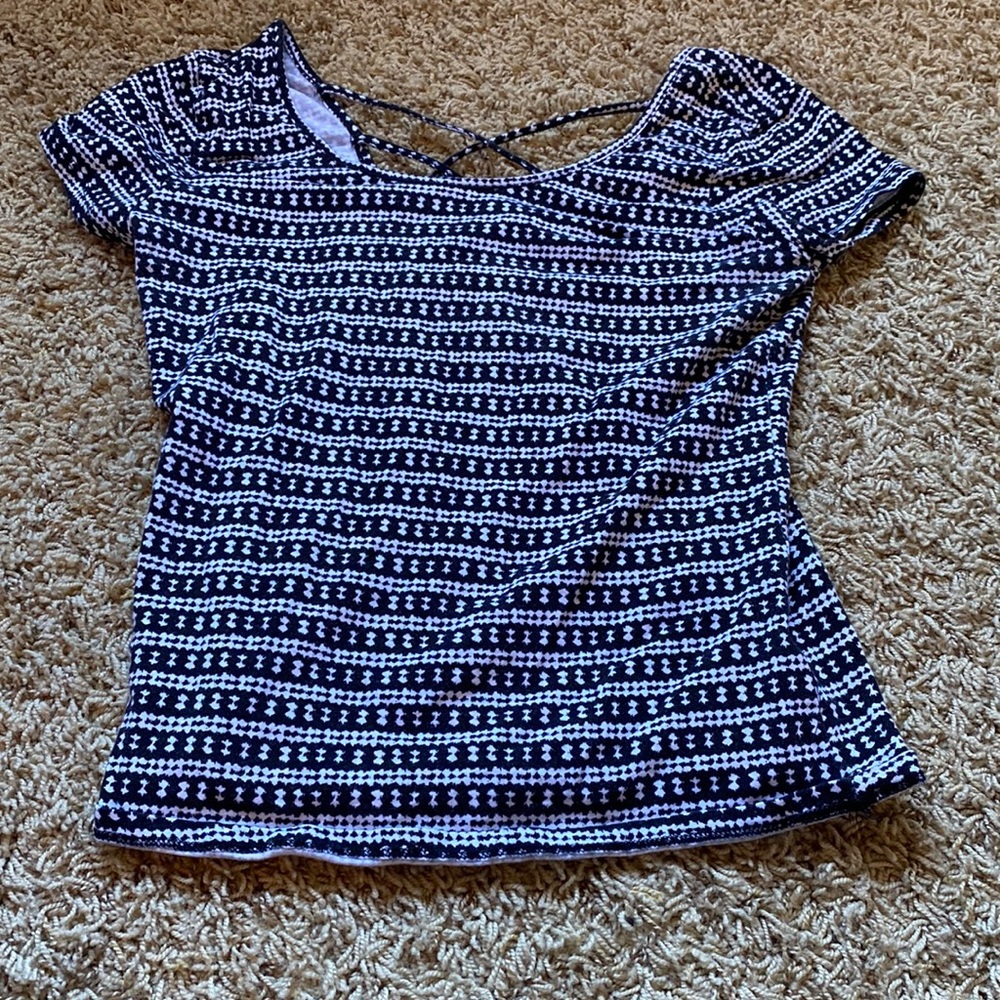 Shirt criss cross back